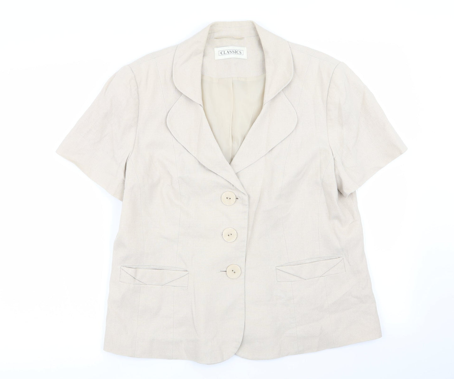 BHS Womens Beige   Jacket Blazer Size 16