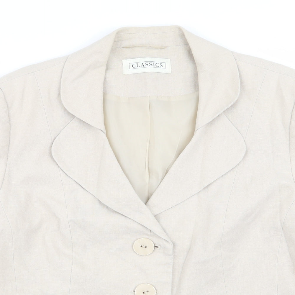 BHS Womens Beige   Jacket Blazer Size 16