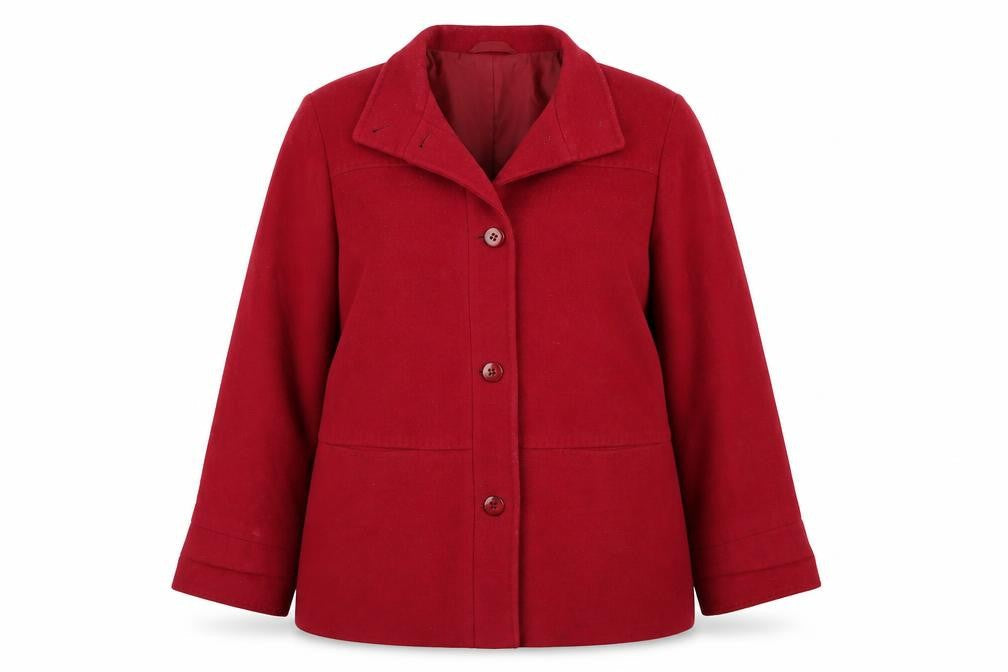 Womens UK Size 14 M&S Red Overcoat