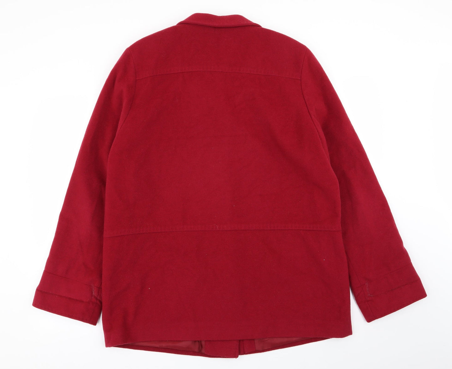 Womens UK Size 14 M&S Red Overcoat