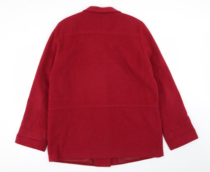 Womens UK Size 14 M&S Red Overcoat