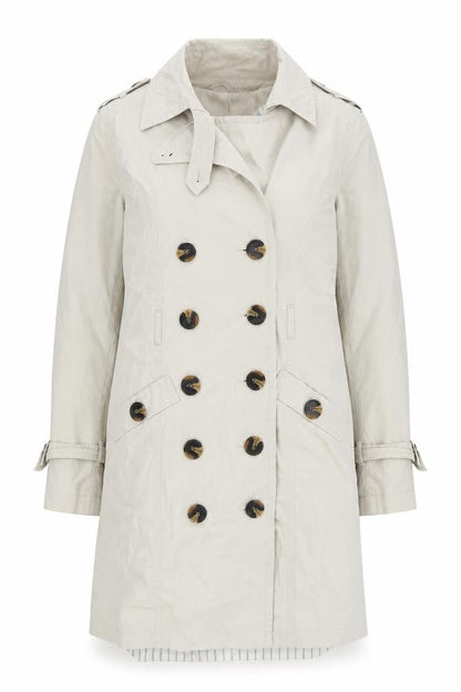 Womens UK Size 10 Papaya Beige Overcoat