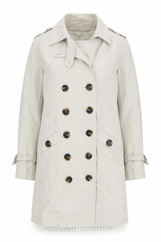 Womens UK Size 10 Papaya Beige Overcoat