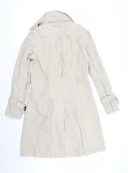 Womens UK Size 10 Papaya Beige Overcoat
