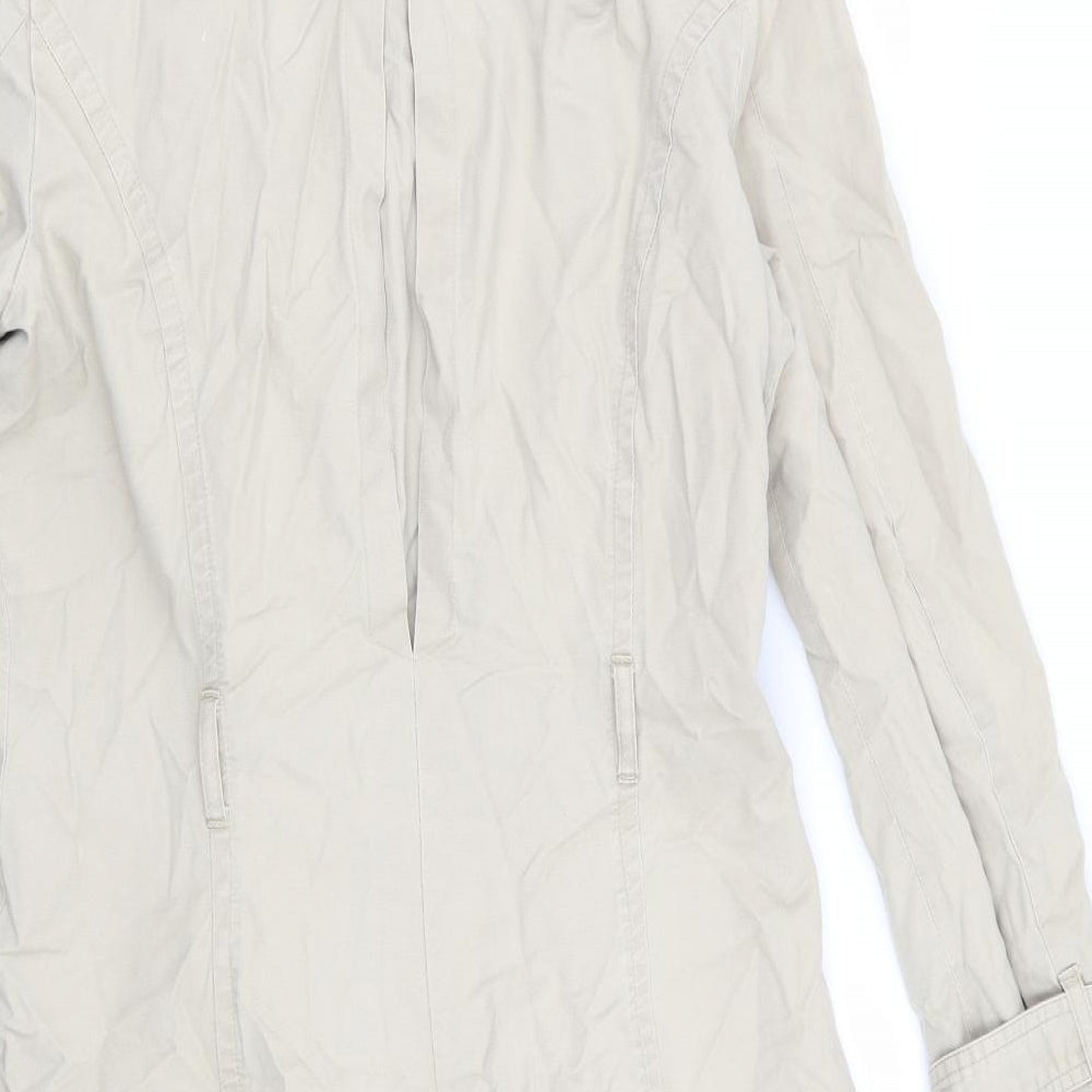 Womens UK Size 10 Papaya Beige Overcoat
