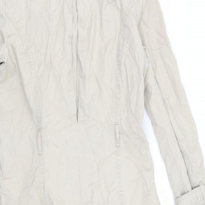 Womens UK Size 10 Papaya Beige Overcoat