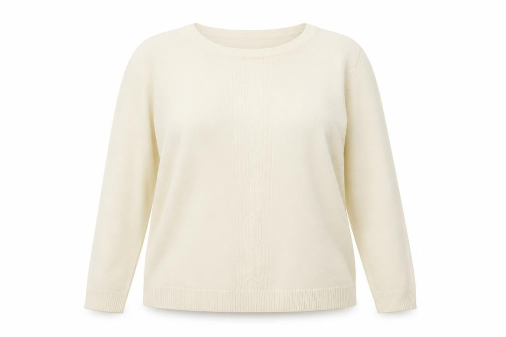 Womens UK Size 18 Pure & Natural Ivory Pullover Jumper