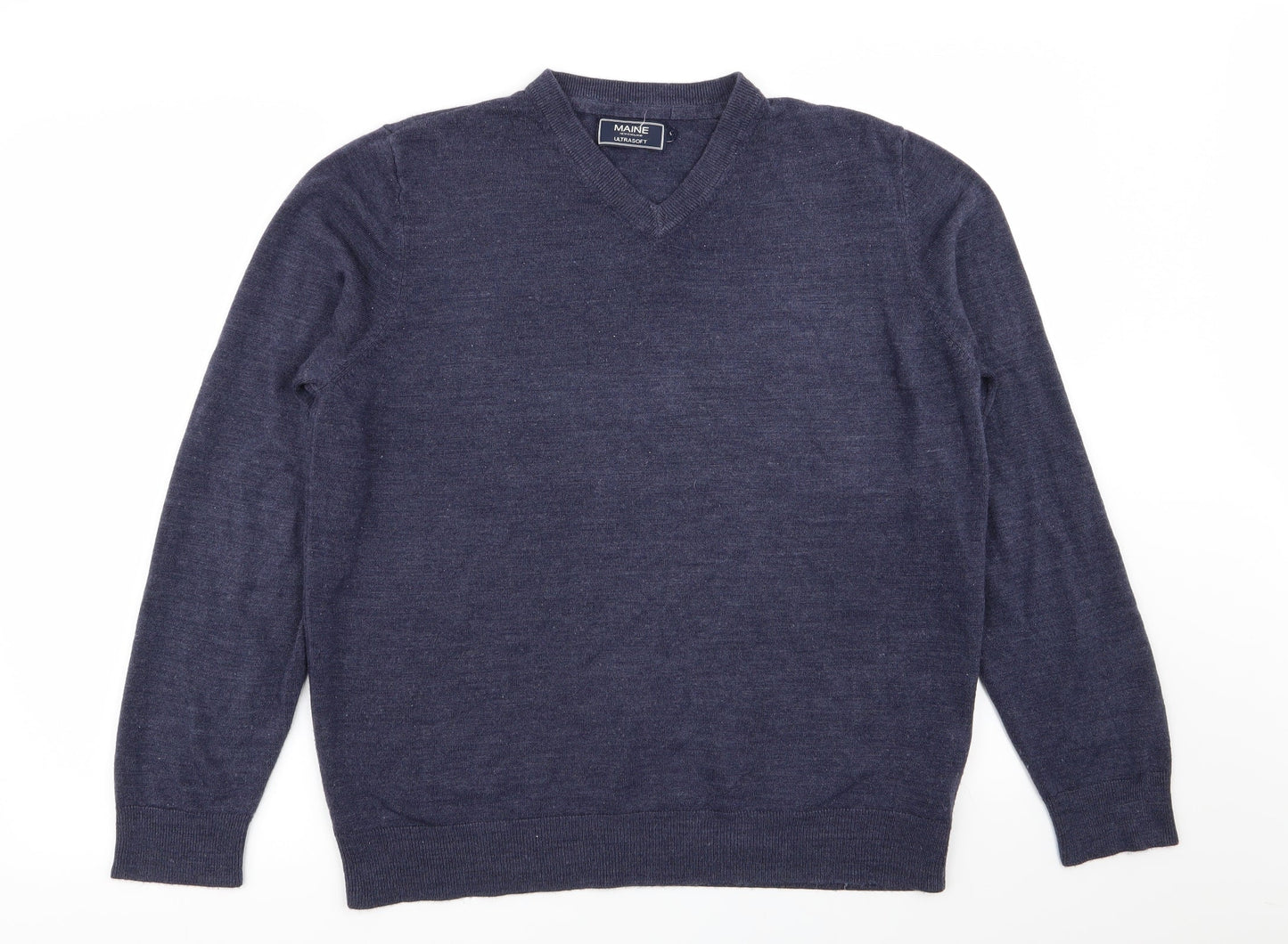 Maine Mens Blue   Pullover Jumper Size S