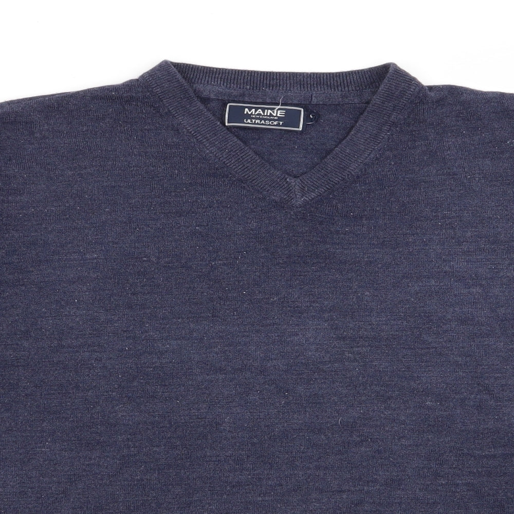 Maine Mens Blue   Pullover Jumper Size S