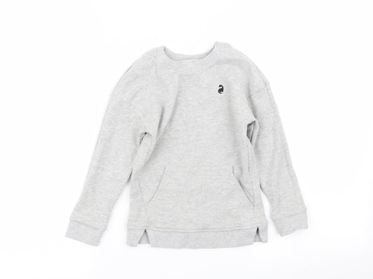 Asda George Boys Grey   Pullover Jumper Size 5-6 Years