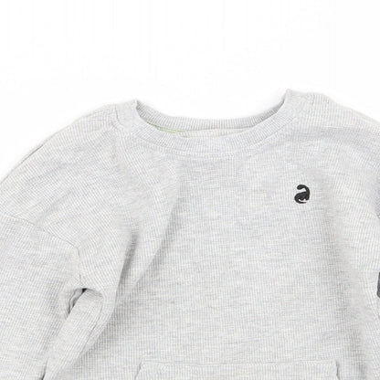 Asda George Boys Grey   Pullover Jumper Size 5-6 Years