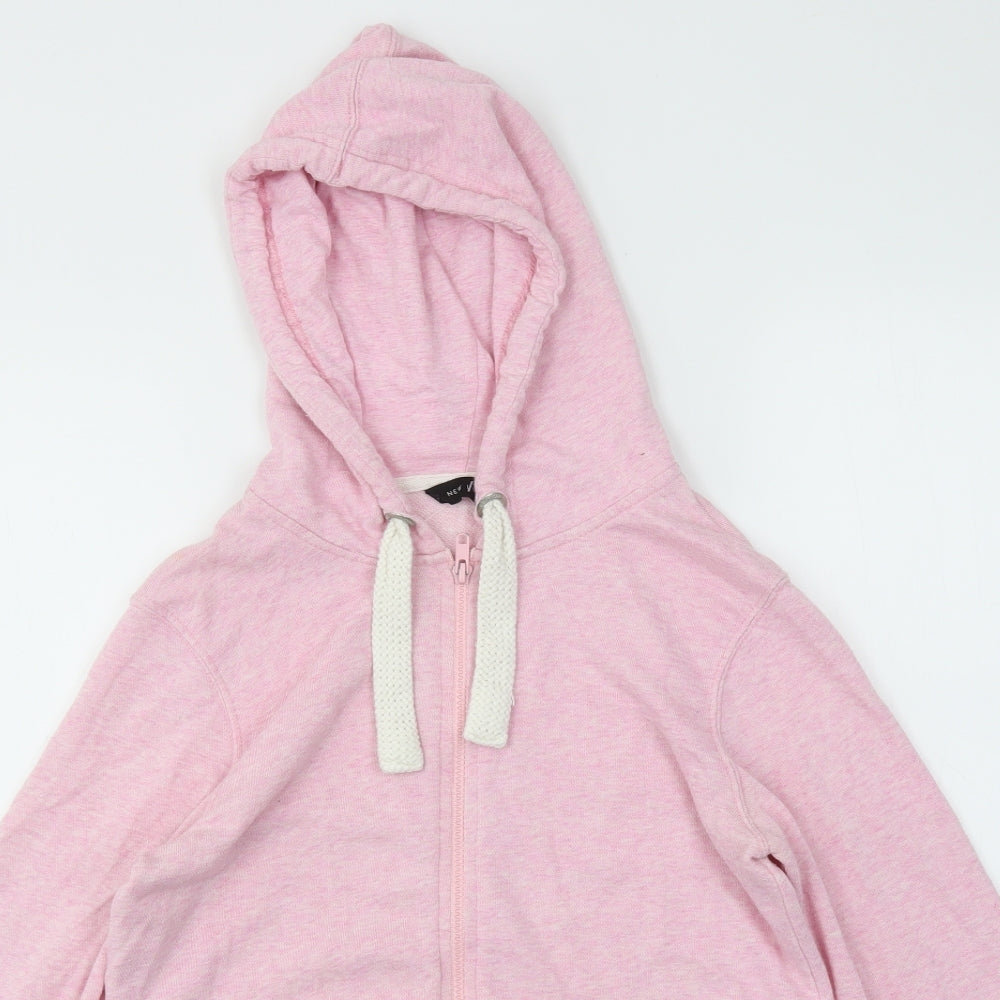 Womens UK Size 10 NEW LOOK Pink Full Zip Jumper