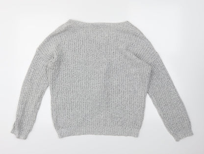 JACQUELINE  Womens Grey   Pullover Jumper Size M