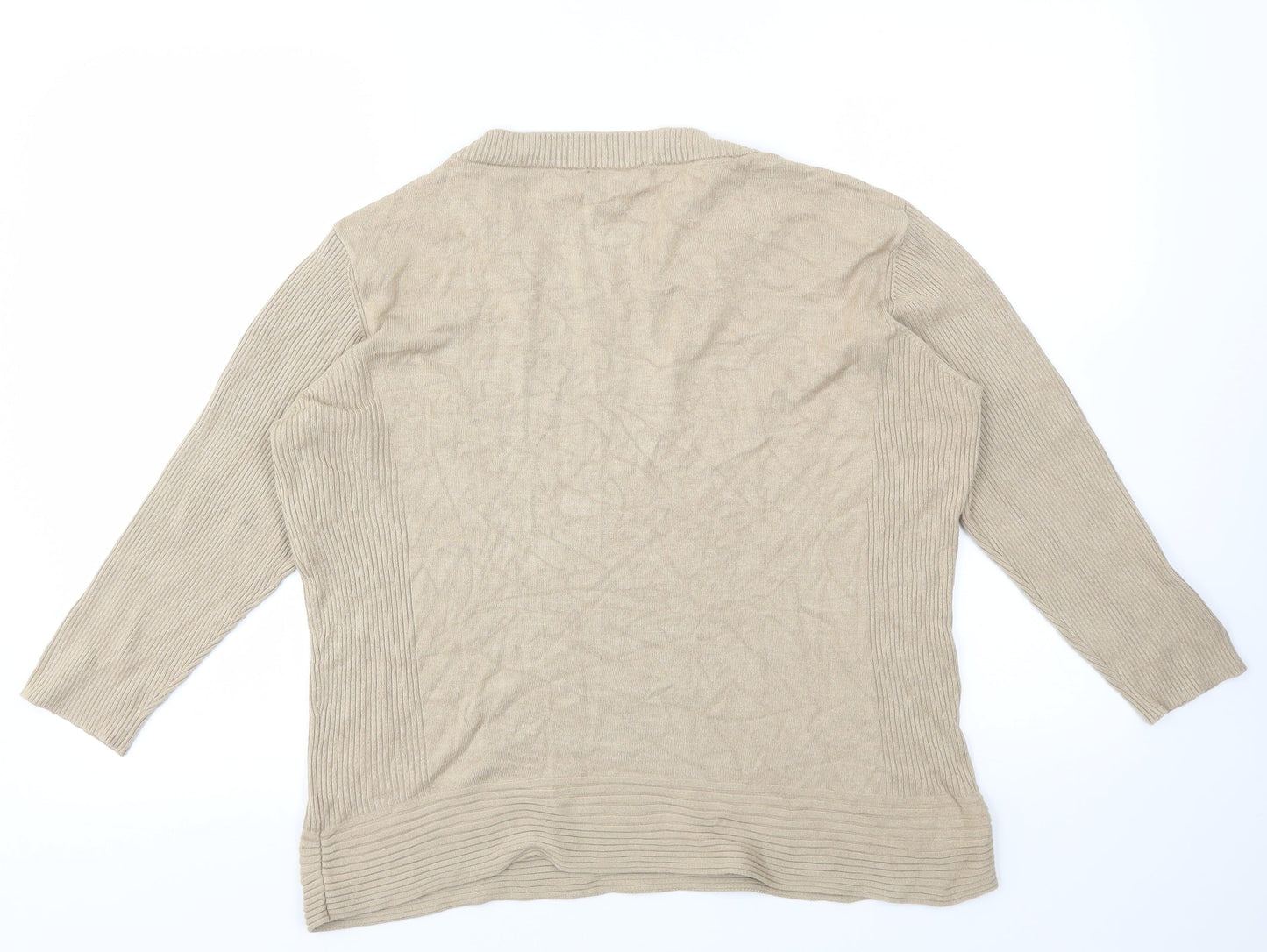 Womens UK Size XL Klass Beige Pullover Jumper