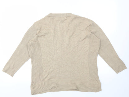 Womens UK Size XL Klass Beige Pullover Jumper
