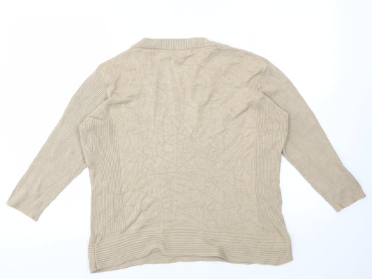 Klass Womens Beige   Pullover Jumper Size XL