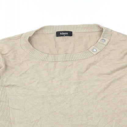 Womens UK Size XL Klass Beige Pullover Jumper