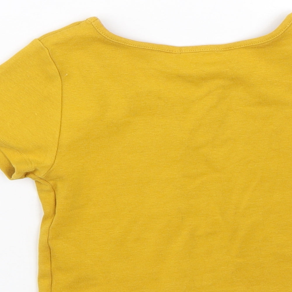 New Look Girls Yellow   Cropped T-Shirt Size 10-11 Years