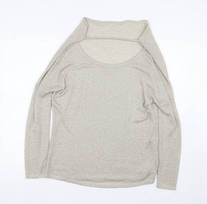 Womens UK Size 12 River Island Gold Pullover Jumper