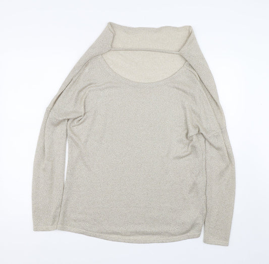 Womens UK Size 12 River Island Gold Pullover Jumper