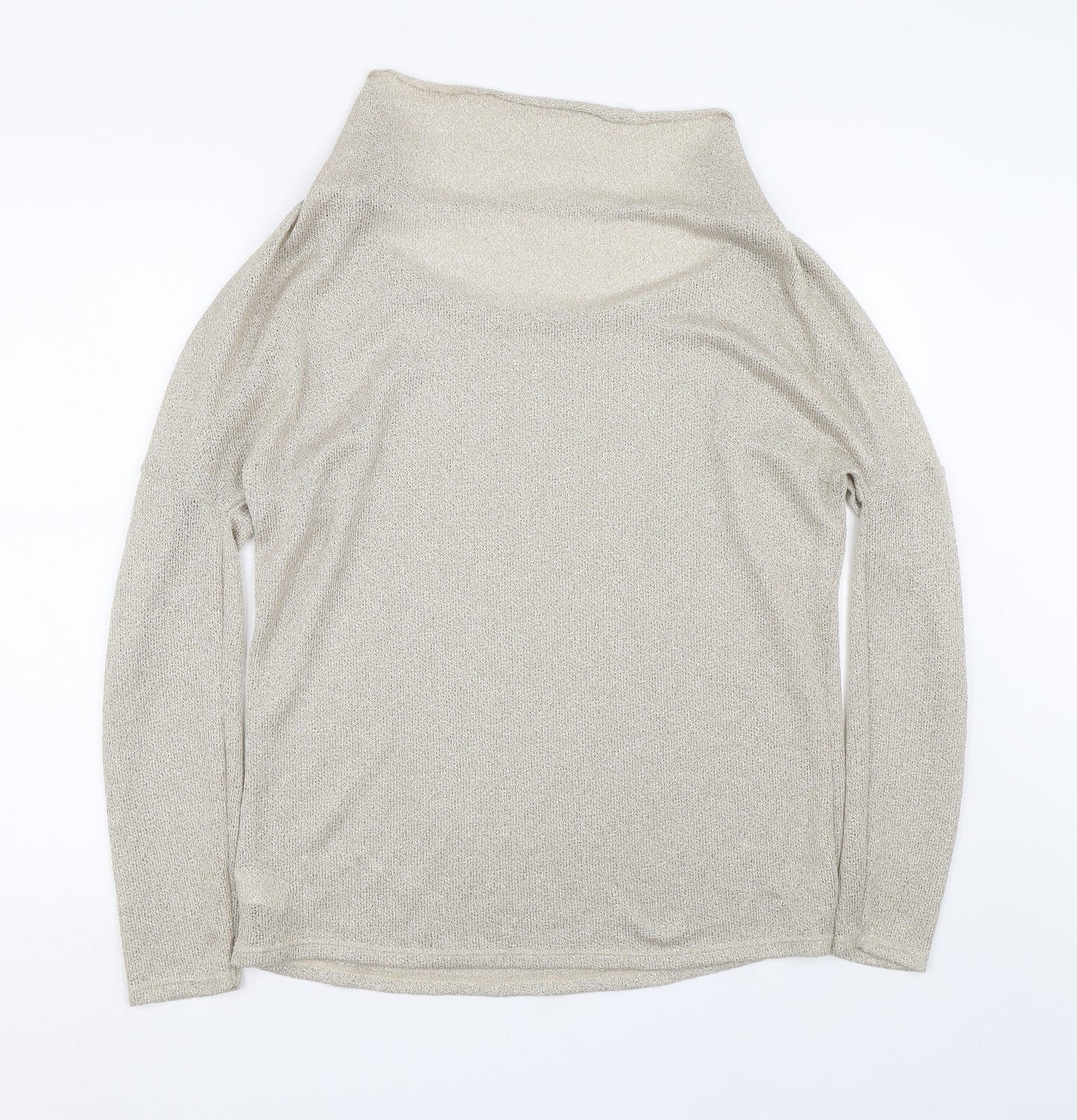 Womens UK Size 12 River Island Gold Pullover Jumper