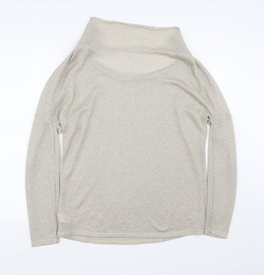 Womens UK Size 12 River Island Gold Pullover Jumper