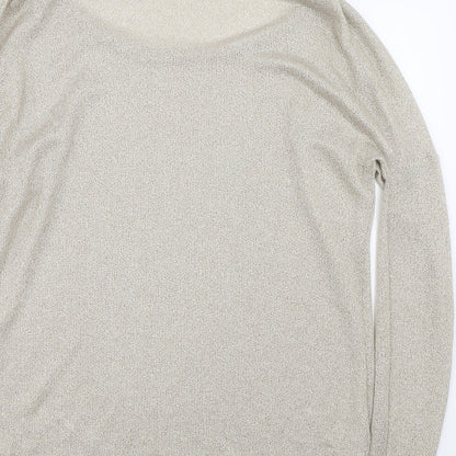Womens UK Size 12 River Island Gold Pullover Jumper