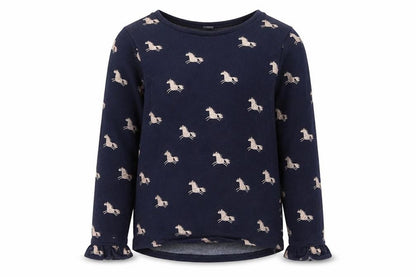 Next Girls Blue Animal Print  Pullover Sweatshirt Size 11 Years  - unicorns