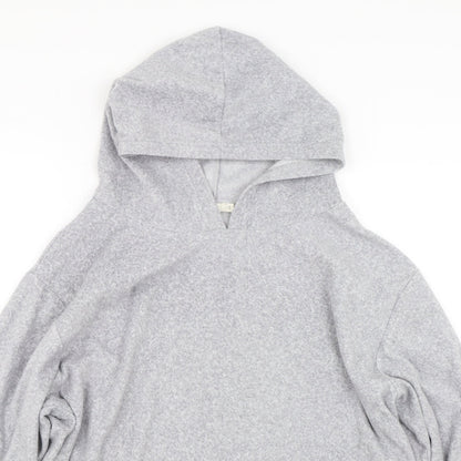 On fire Womens Grey   Henley Hoodie Size 18