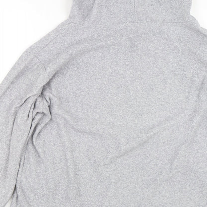 On fire Womens Grey   Henley Hoodie Size 18