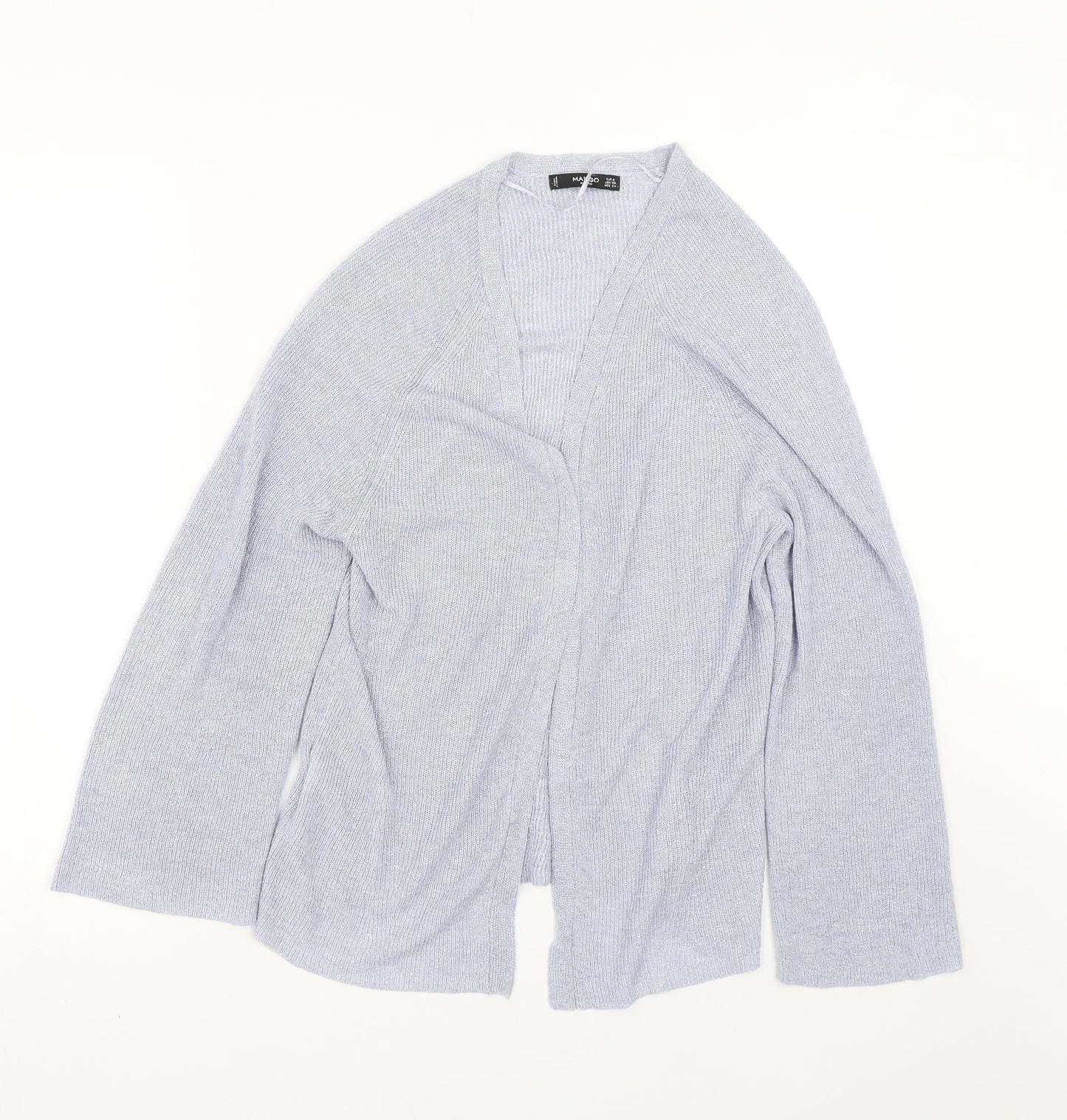 Womens UK Size S Mango Blue Cardigan Jumper