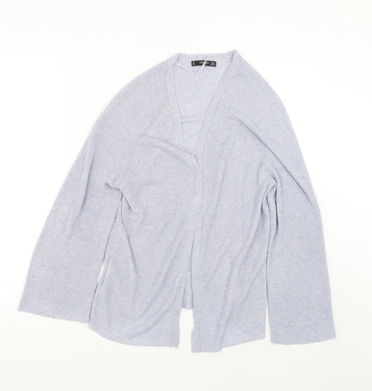 Womens UK Size S Mango Blue Cardigan Jumper
