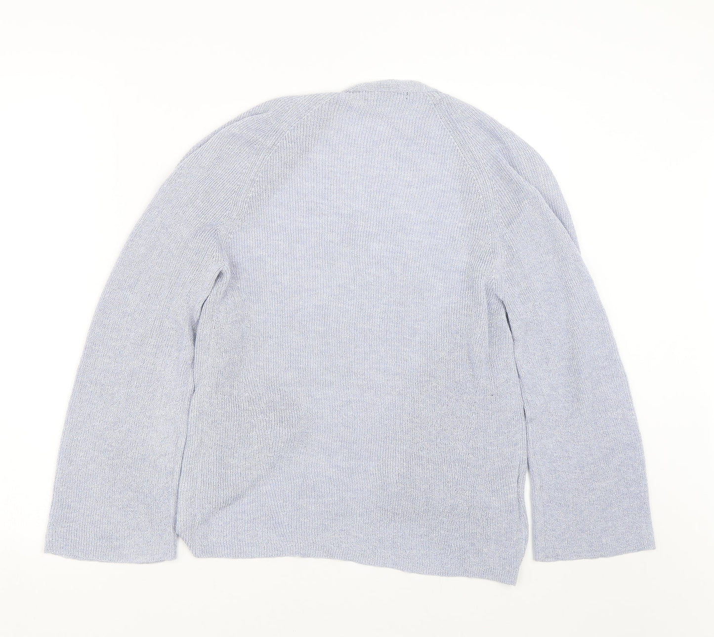 Womens UK Size S Mango Blue Cardigan Jumper