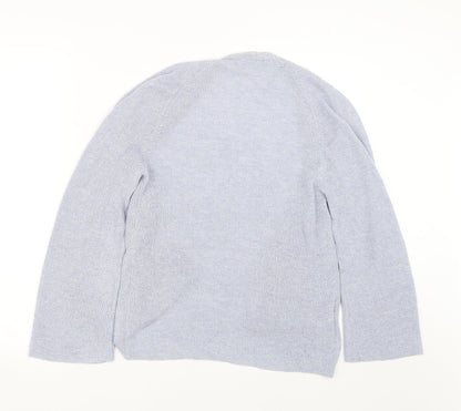 Womens UK Size S Mango Blue Cardigan Jumper
