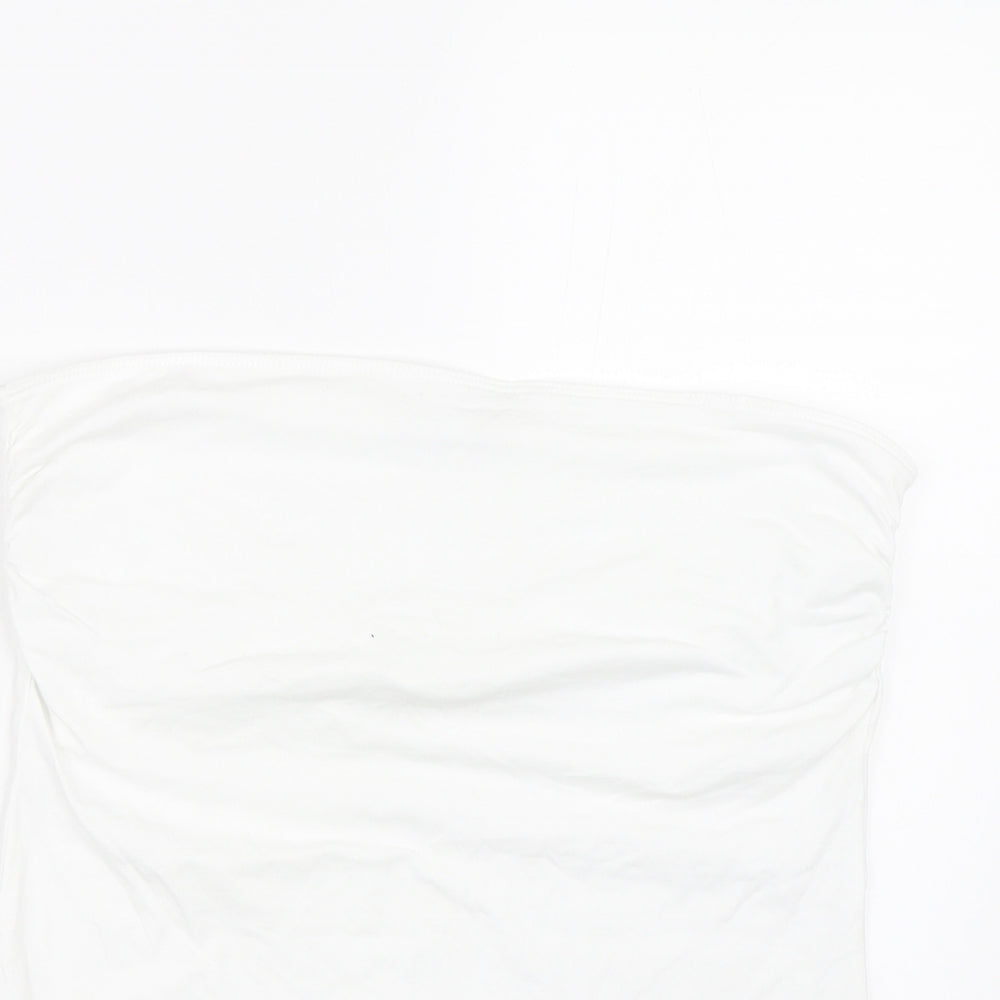 George Womens White   Wrap T-Shirt Size 14