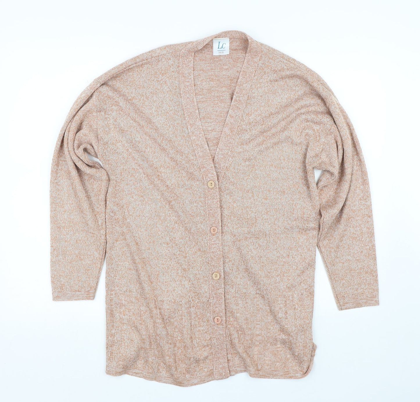 Womens UK Size 14 LC Brown Cardigan Jumper