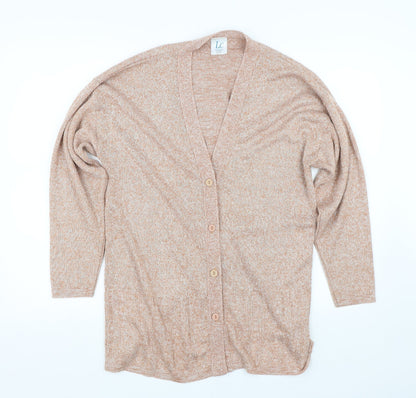 Womens UK Size 14 LC Brown Cardigan Jumper