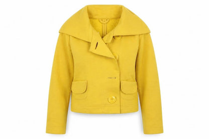 Womens UK Size 10 New Look Yellow Overcoat
