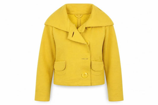 Womens UK Size 10 New Look Yellow Overcoat