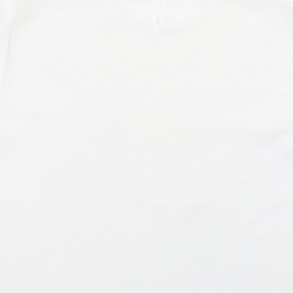 Berkertex Womens White Floral  Basic Blouse Size 16