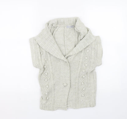 Womens UK Size 10 Topshop Beige Cardigan Jumper