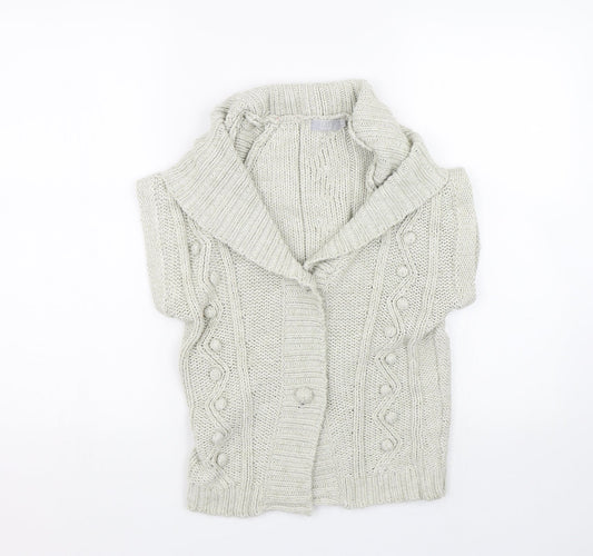 Womens UK Size 10 Topshop Beige Cardigan Jumper