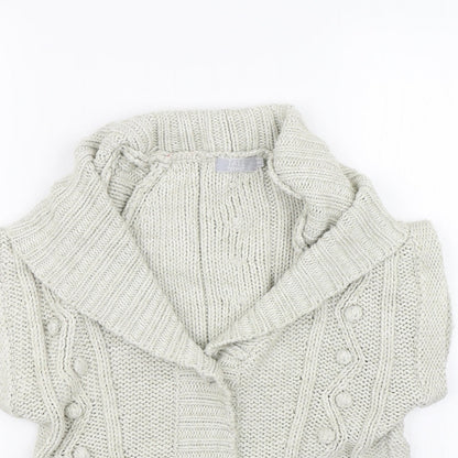 Womens UK Size 10 Topshop Beige Cardigan Jumper