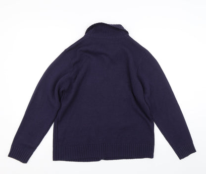 Womens UK Size 16 Preworn Blue Cardigan Jumper