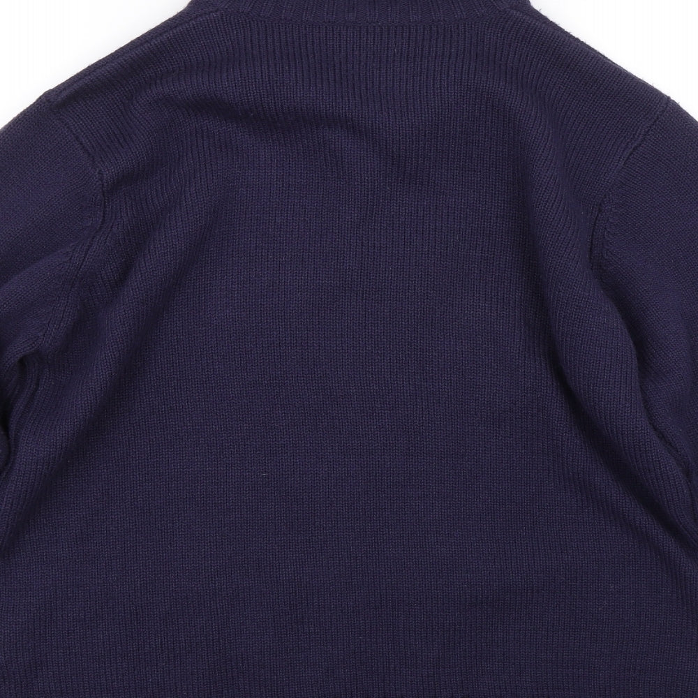Womens UK Size 16 Preworn Blue Cardigan Jumper