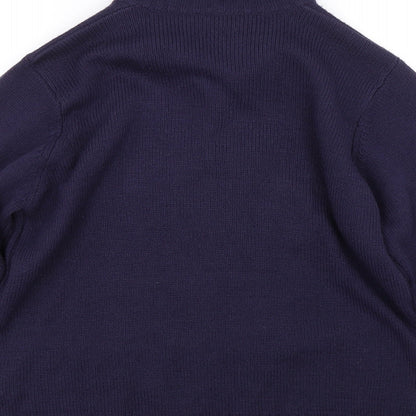 Womens UK Size 16 Preworn Blue Cardigan Jumper