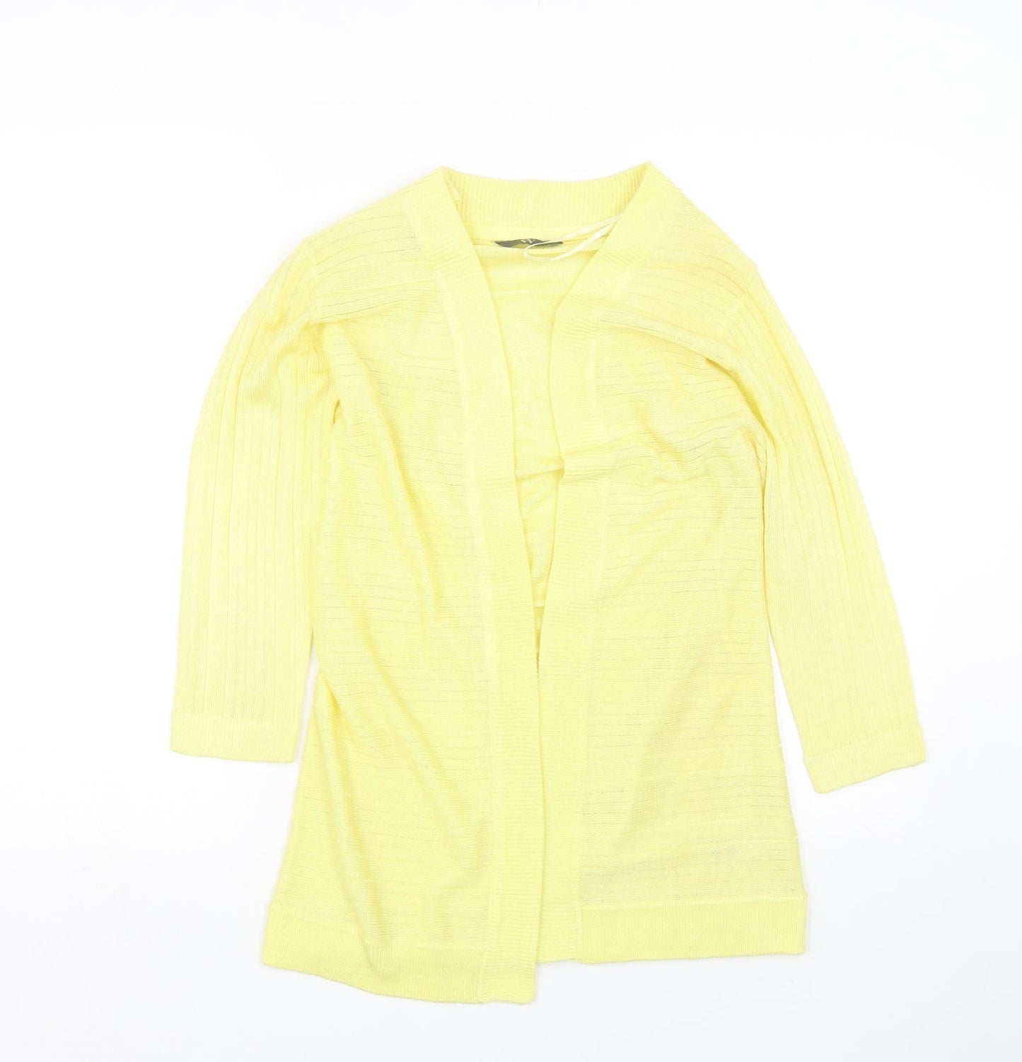 Womens UK Size 10 BHS Yellow Cardigan Jumper