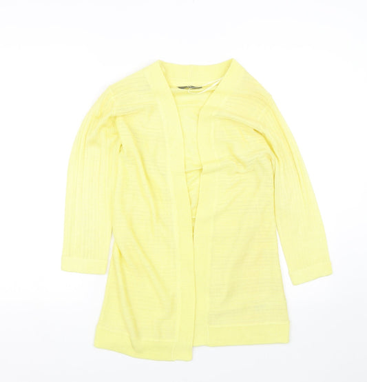 Womens UK Size 10 BHS Yellow Cardigan Jumper