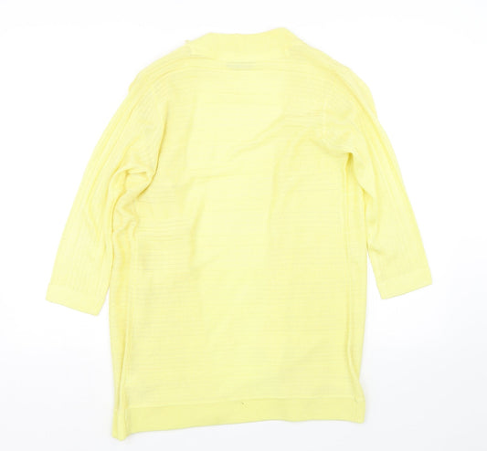 Womens UK Size 10 BHS Yellow Cardigan Jumper