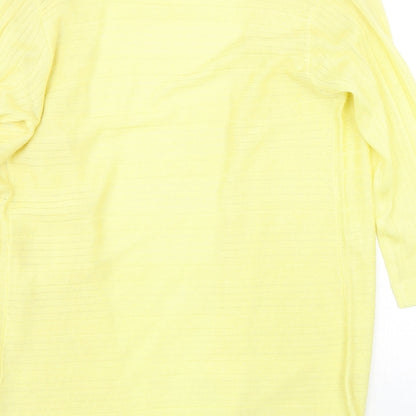 Womens UK Size 10 BHS Yellow Cardigan Jumper